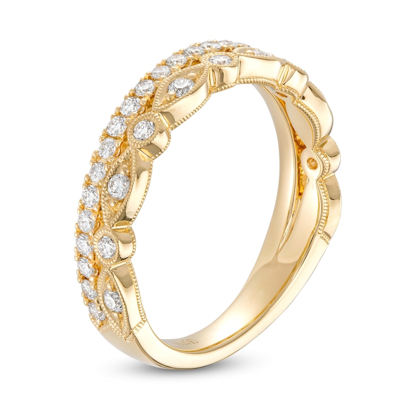 Neil Lane Diamond Anniversary Ring 1/2 ct tw Round-Cut Yellow Gold Plated