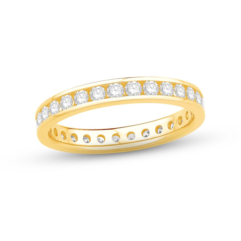 Diamond Eternity Ring 1 ct tw Round-cut Yellow Gold Plated