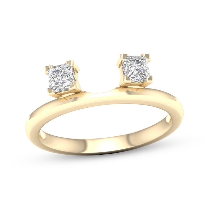Princess-Cut Diamond Enhancer Ring 1/2 ct tw Yellow Gold Plated
