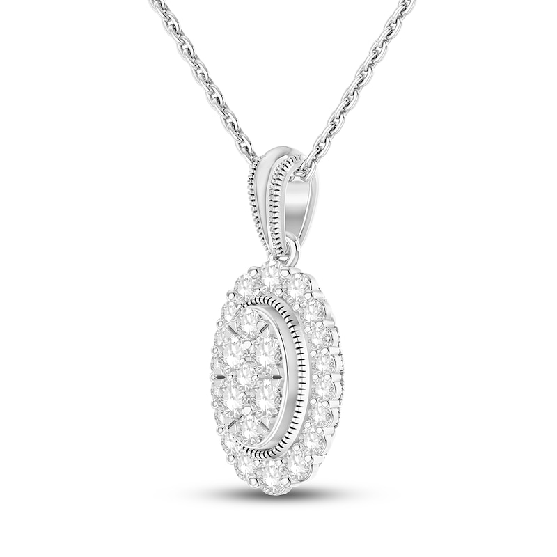 Neil Lane Diamond Necklace 3/8 ct tw Round-cut White Gold Plated 19"