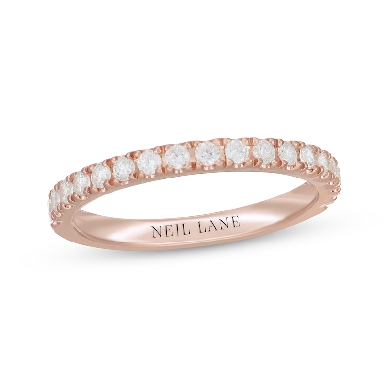 Neil Lane Round-Cut Diamond Wedding Band 3/8 ct tw Rose Gold Plated