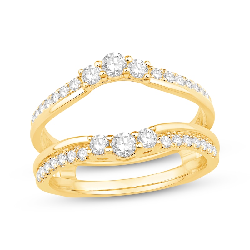 Diamond Enhancer Ring 5/8 ct tw Yellow Gold Plated