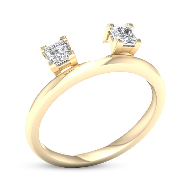 Princess-Cut Diamond Enhancer Ring 1/2 ct tw Yellow Gold Plated