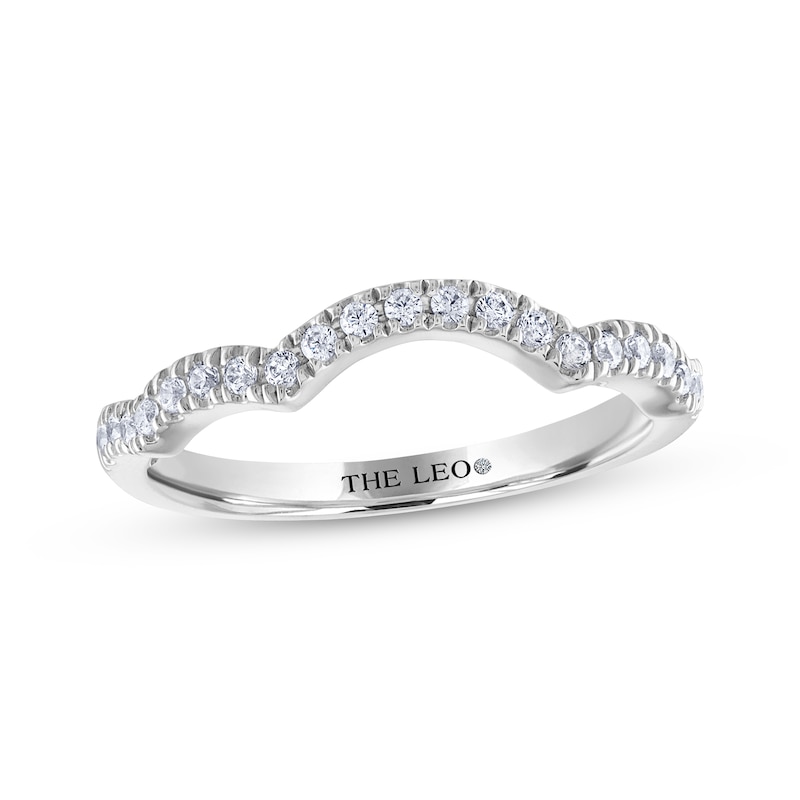THE LEO Diamond Round-Cut Wedding Band 1/4 ct tw White Gold Plated