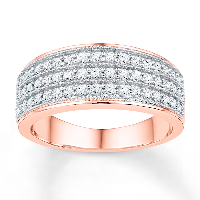 Anniversary Band 1/2 ct tw Diamonds Rose Gold Plated