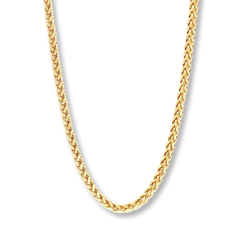 Necklace Wheat Chain Yellow Gold Plated 22"