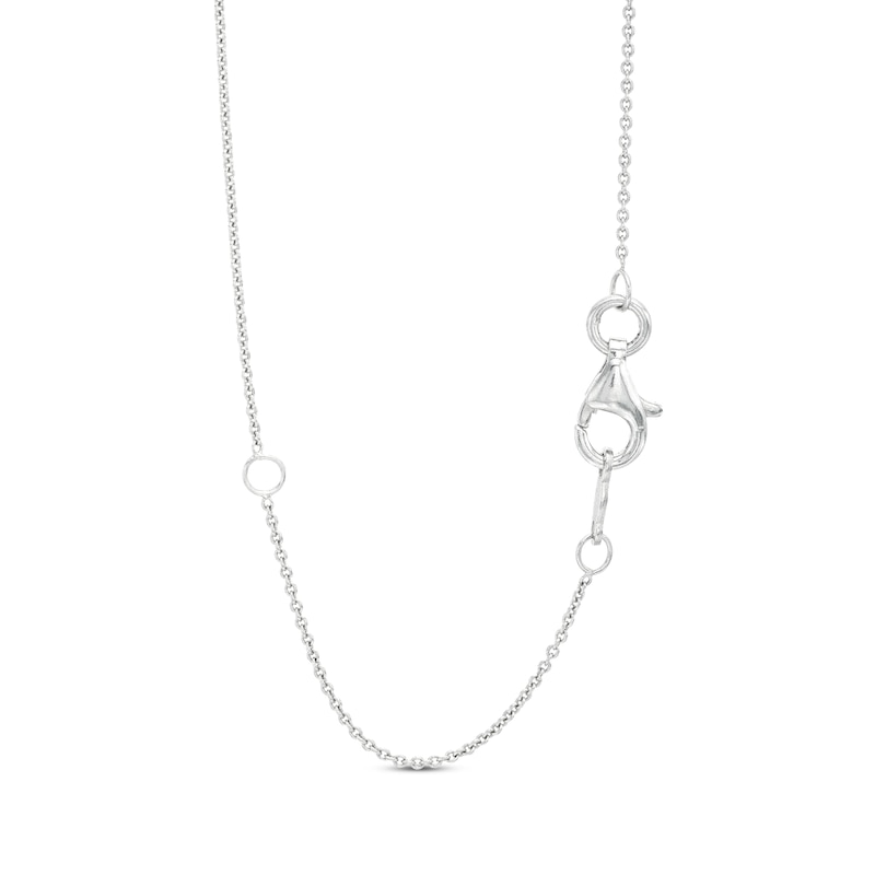 Lab-Created Diamonds by Double Frame Necklace 1 ct tw White Gold Plated 18”
