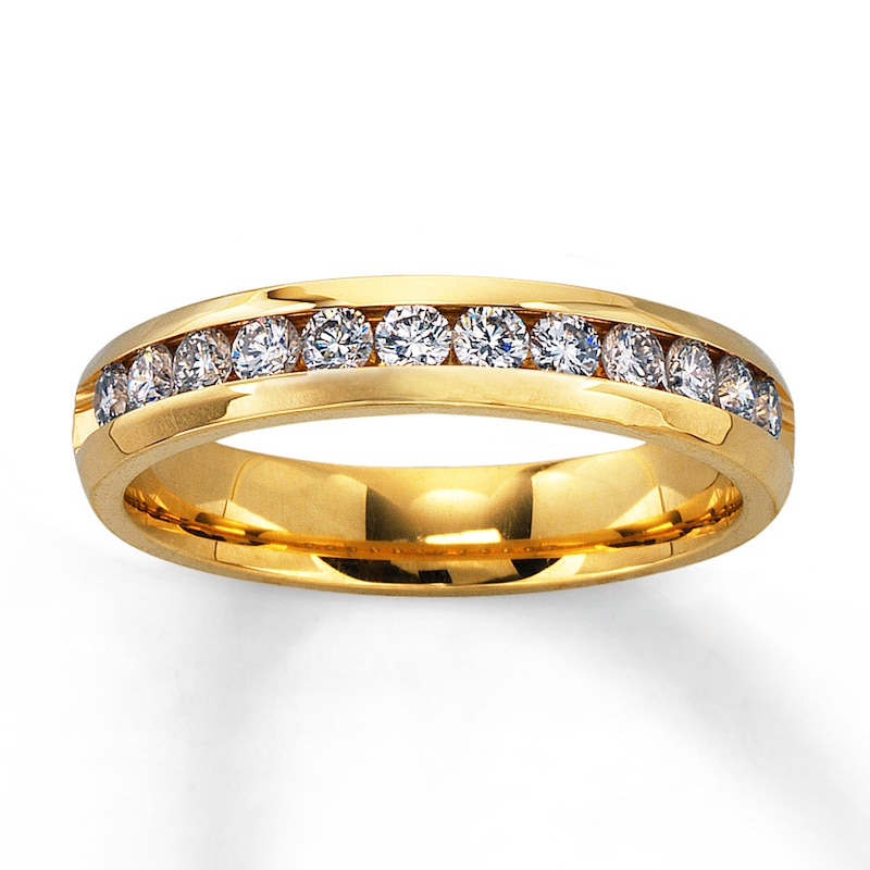 Anniversary Band 1/2 ct tw Round-cut Diamonds Yellow Gold Plated