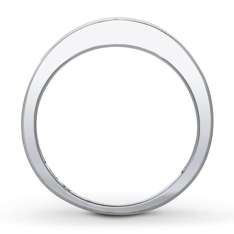 Diamond Anniversary Band 1/2 ct tw Princess-cut White Gold Plated