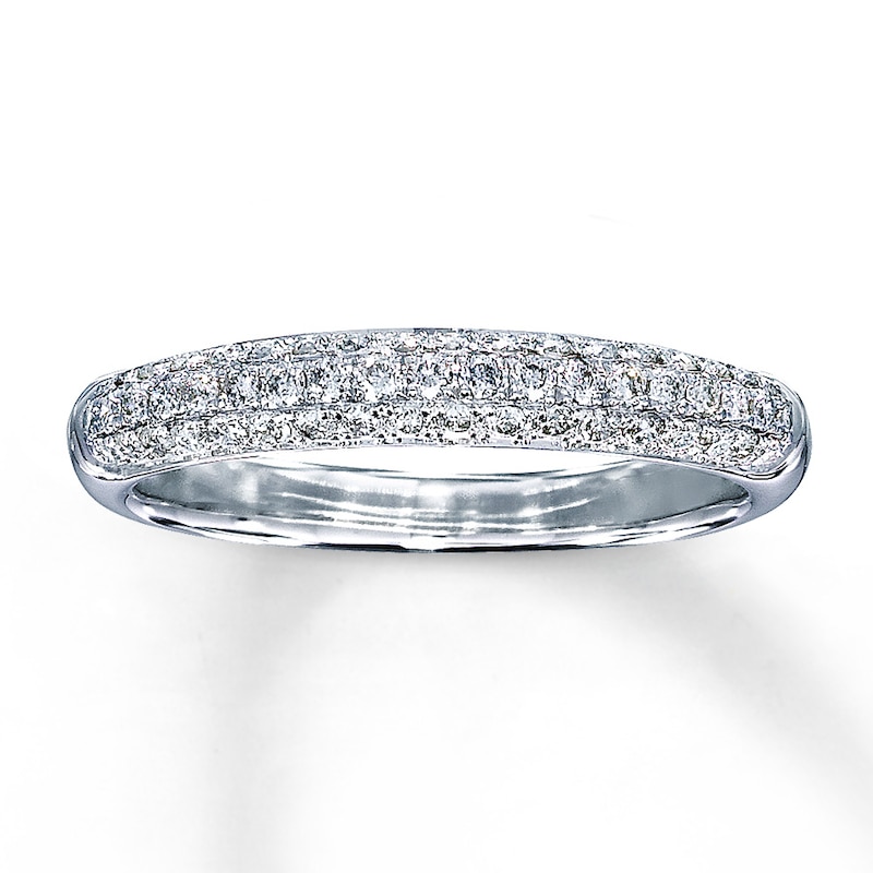 Band 3/8 ct tw Diamonds White Gold Plated