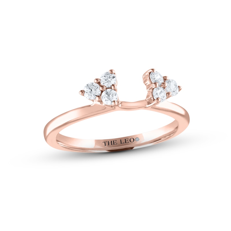 THE LEO Diamond Enhancer Ring 1/3 ct tw Round-cut Rose Gold Plated