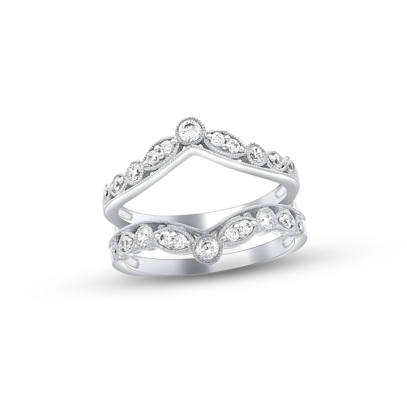 Diamond Wrap Ring 1/2 ct tw Round-cut White Gold Plated