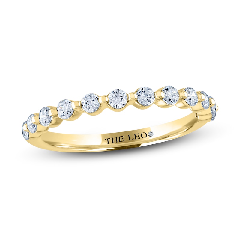 THE LEO Diamond Anniversary Ring 1/2 ct tw Round-cut Yellow Gold Plated