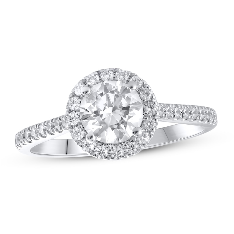 Lab-Created Diamonds by Engagement Ring 1-1/3 ct tw White Gold Plated