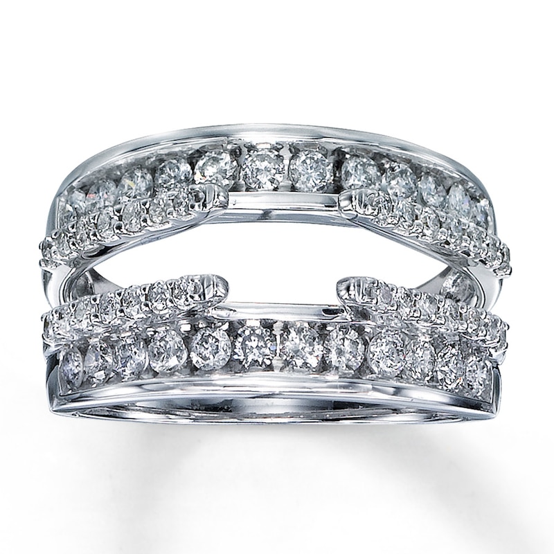 Ring 1 ct tw Diamonds White Gold Plated