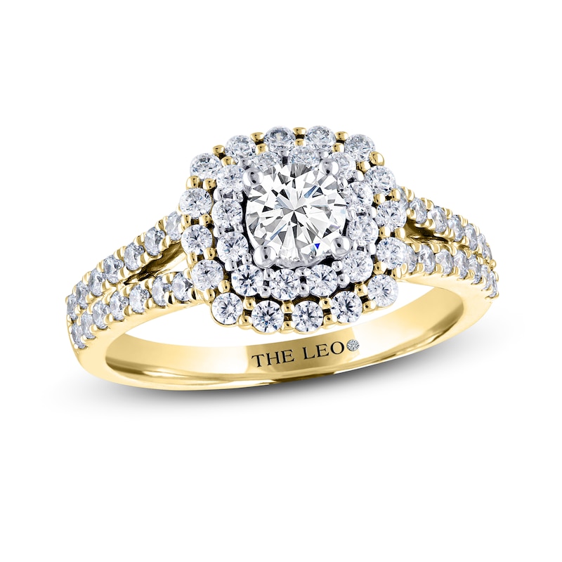 THE LEO Diamond Engagement Ring 1 ct tw Round-cut Two-Tone Gold Plated