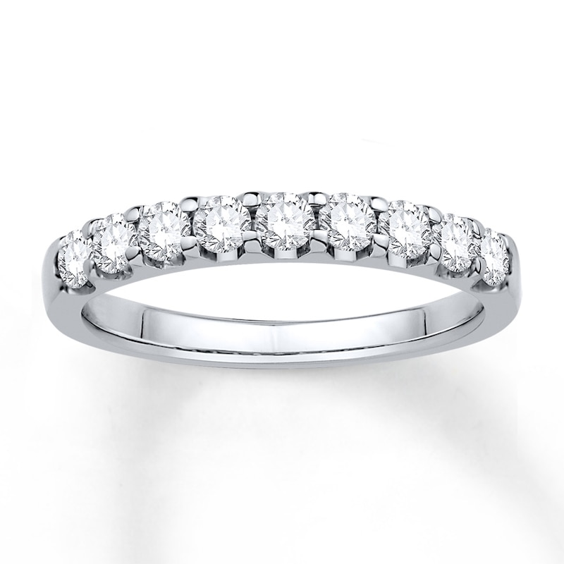 Wedding Band 1/2 ct tw Round-cut Diamonds White Gold Plated