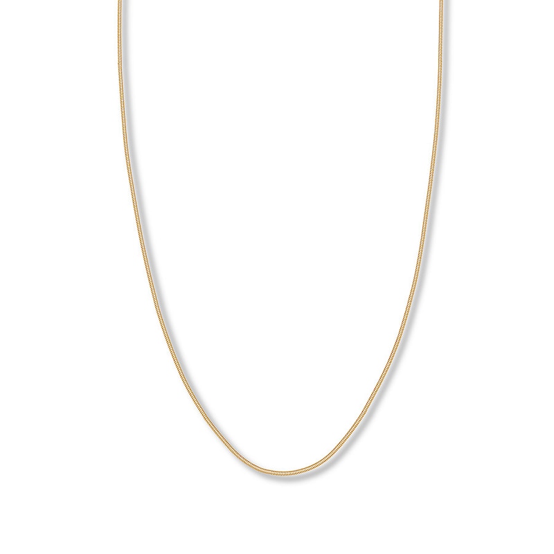 Hollow Snake Chain Yellow Gold Plated 18"