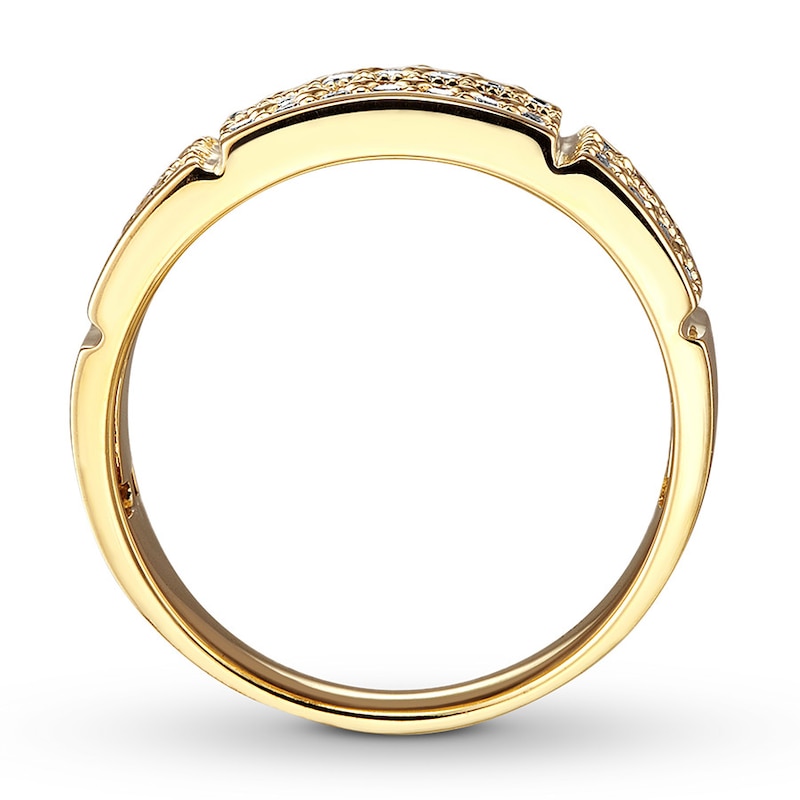Men's Diamond Band 1 ct tw Round-cut Yellow Gold Plated