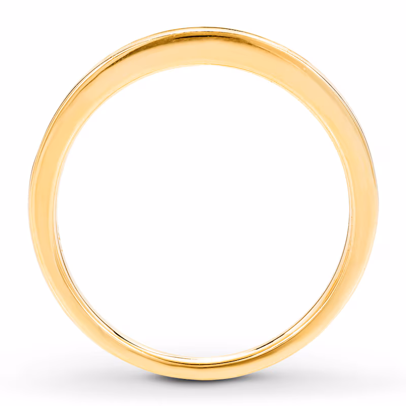 Diamond Wedding Band 1/5 ct tw Round-cut 14K Yellow Gold - Size 10.5