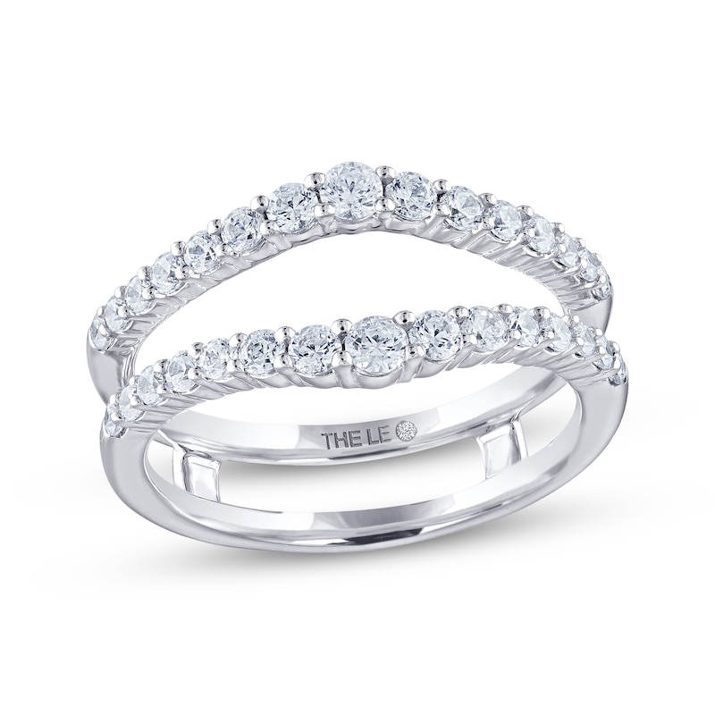 THE LEO Diamond Enhancer Ring 3/4 ct tw Round-cut White Gold Plated