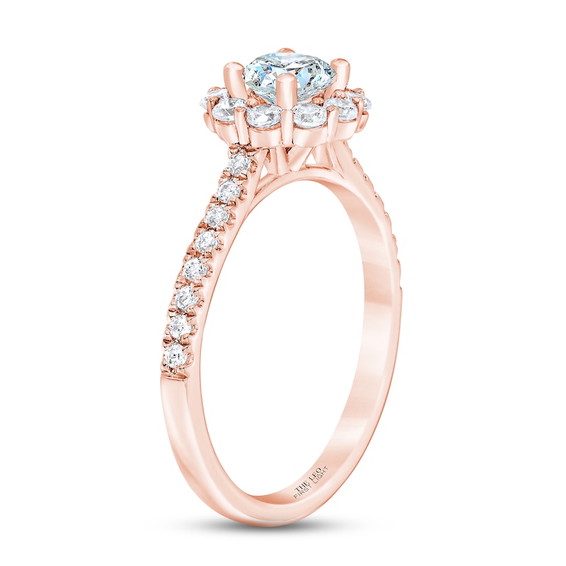 THE LEO First Light Diamond Engagement Ring 1 ct tw Rose Gold Plated
