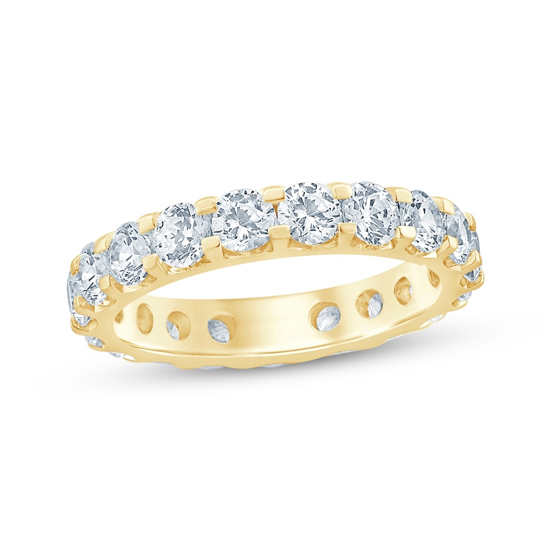 Diamond Eternity Ring 3 ct tw Yellow Gold Plated