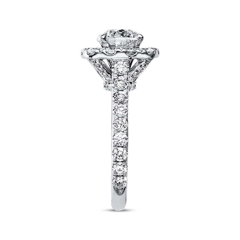 Neil Lane Engagement Ring 2-3/4 ct tw Round-cut Diamonds White Gold Plated - Size 4.5