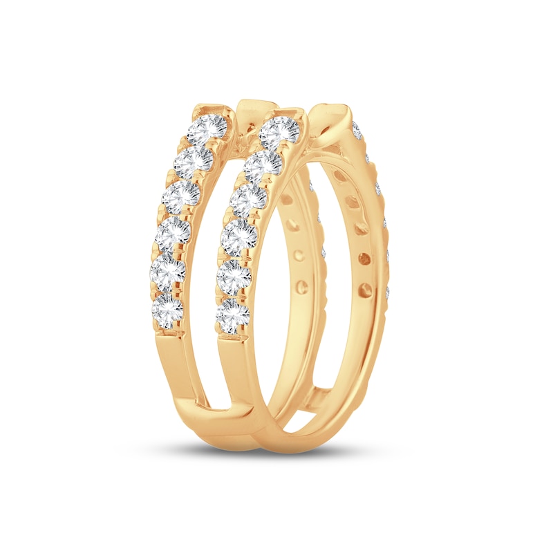 Diamond Enhancer Ring 1-1/2 ct tw Round-cut Yellow Gold Plated