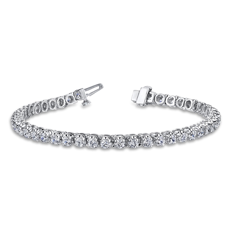 Diamond Fashion Bracelet 4 ct tw Round-cut White Gold Plated 7"