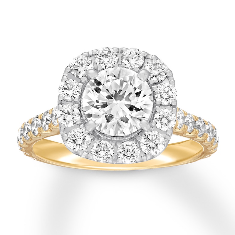 Neil Lane Engagement Ring 2-3/4 ct tw Diamonds Yellow Gold Plated