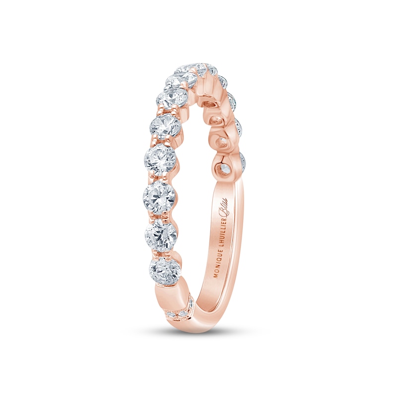 Monique Lhuillier Bliss Diamond Anniversary Band 1 ct tw Round-cut Rose Gold Plated