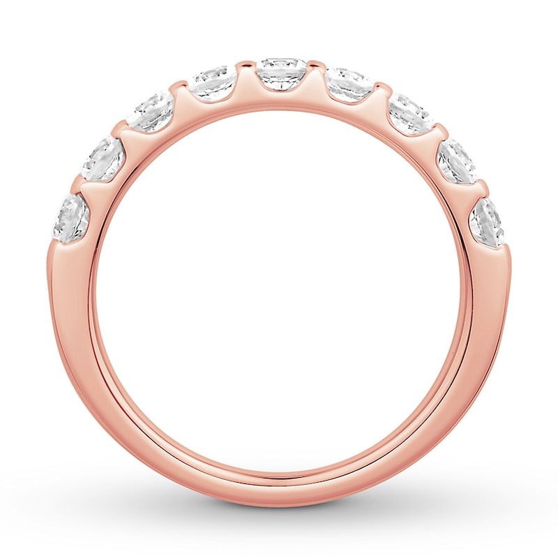 Diamond Anniversary Band 1 ct tw Round-cut Rose Gold Plated