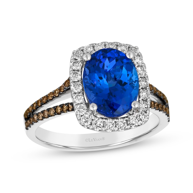 Le Vian Oval-Cut Tanzanite Ring 1/2 ct tw Diamonds Vanilla Gold Plated