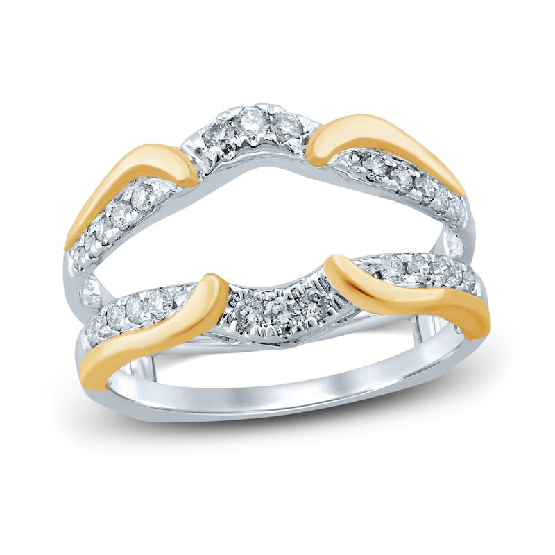 Diamond Enhancer Ring 1/3 ct tw Round-cut Two-Tone Gold Plated