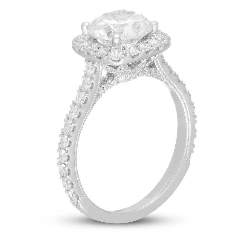 Neil Lane Diamond Engagement Ring 2-3/4 ct tw Round-cut White Gold Plated