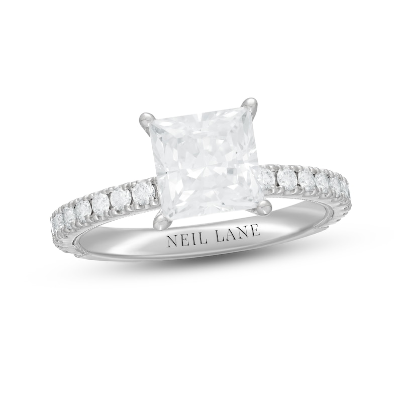 Neil Lane Princess-cut Diamond Engagement Ring 2-3/8 ct tw White Gold Plated