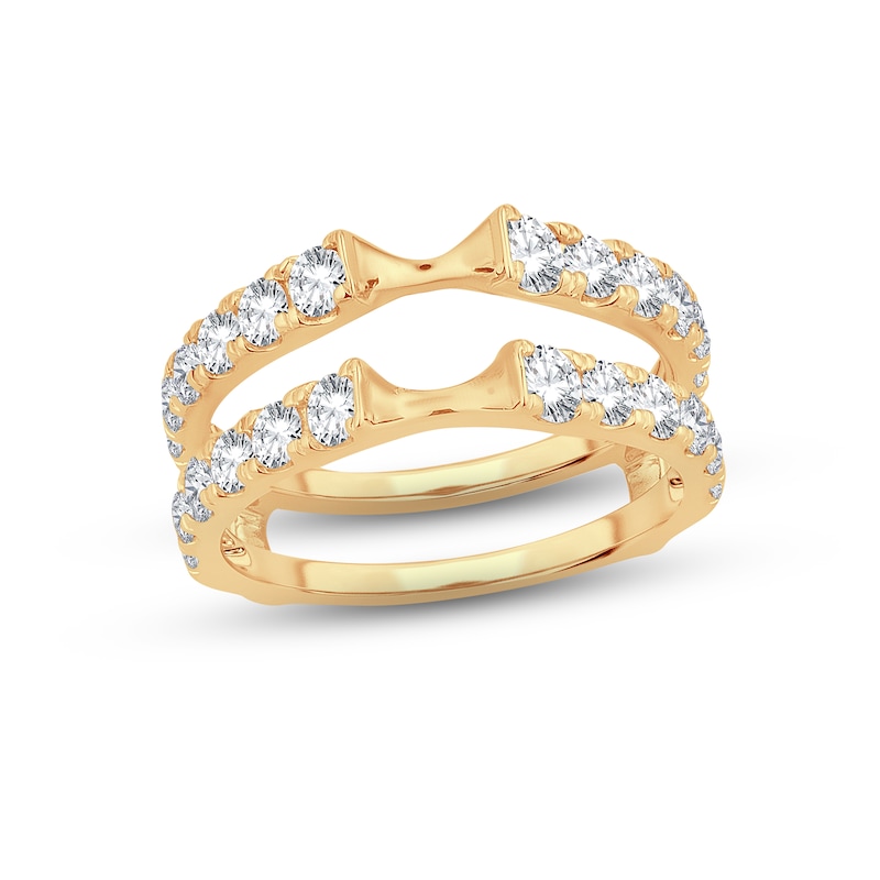 Diamond Enhancer Ring 1-1/2 ct tw Round-cut Yellow Gold Plated