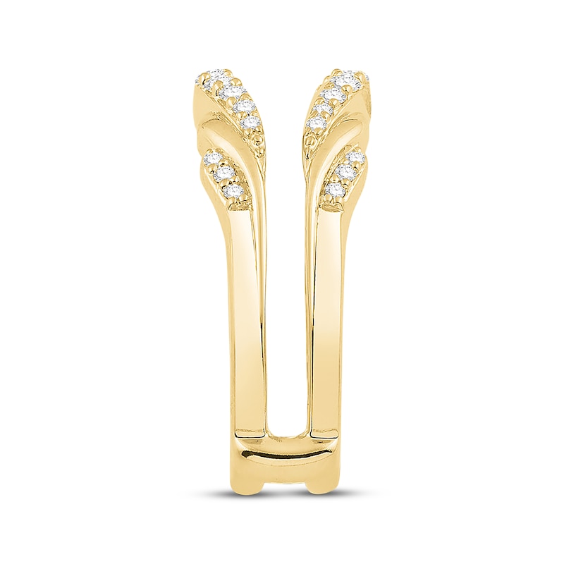 Diamond Enhancer Ring 1/3 ct tw Round-cut Yellow Gold Plated