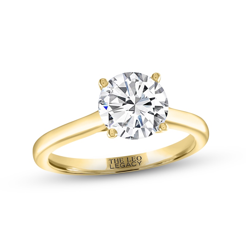 THE LEO Legacy Lab-Created Diamond Solitaire Ring 2 ct tw Yellow Gold Plated