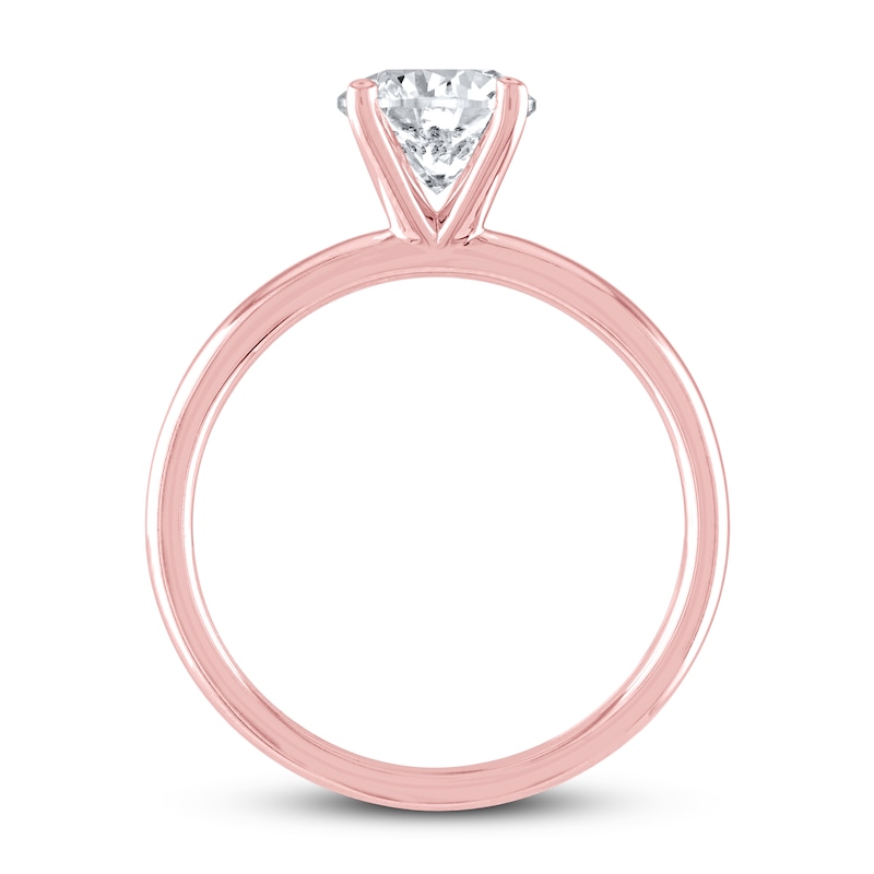 THE LEO Artisan Diamond Solitaire Engagement Ring 2 ct tw Round-cut Rose Gold Plated