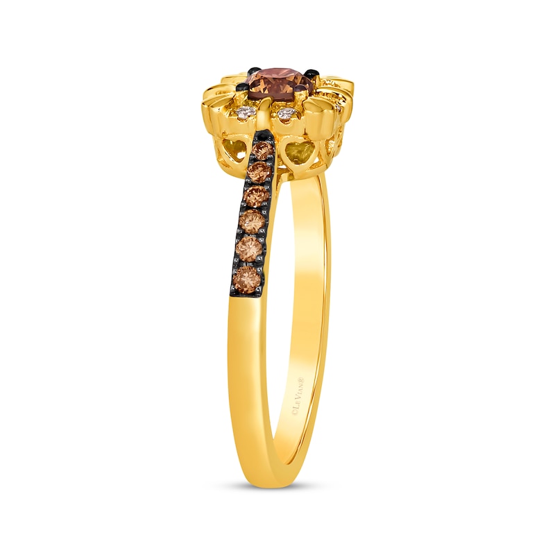 Le Vian Diamond Ring 1/2 ct tw Honey Gold Plated