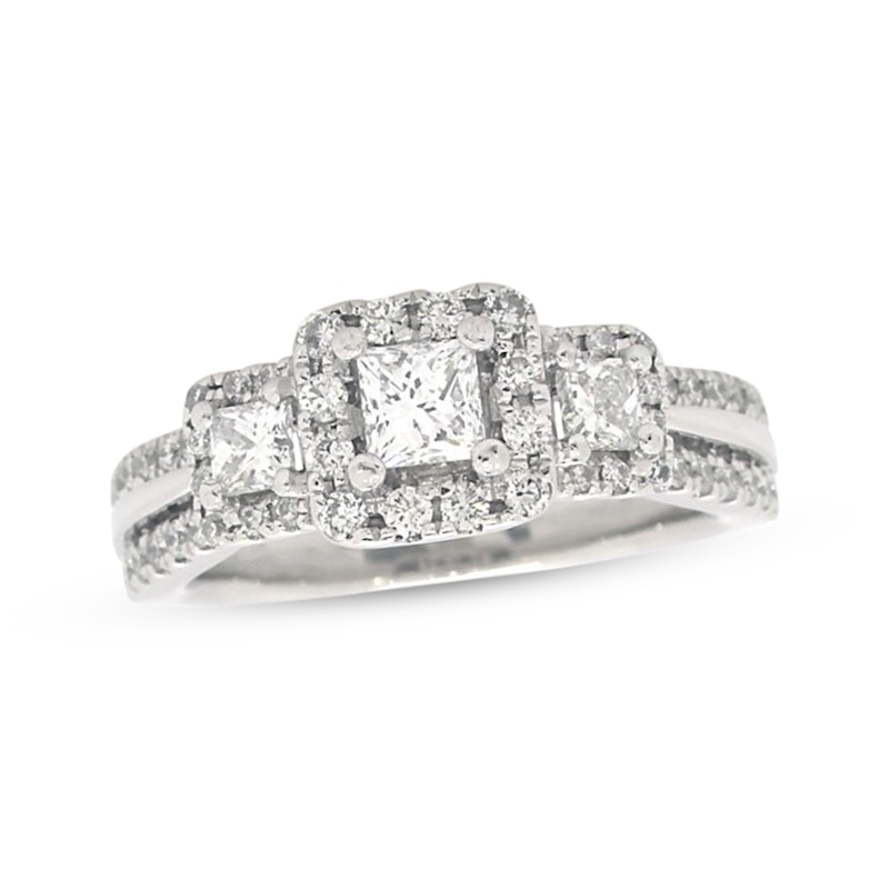 Diamond Engagement Ring 1 Carat tw White Gold Plated