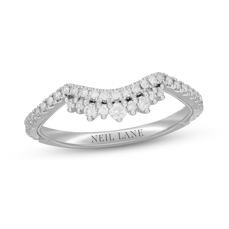 Neil Lane Diamond Wedding Band 1/3 ct tw Round-cut White Gold Plated