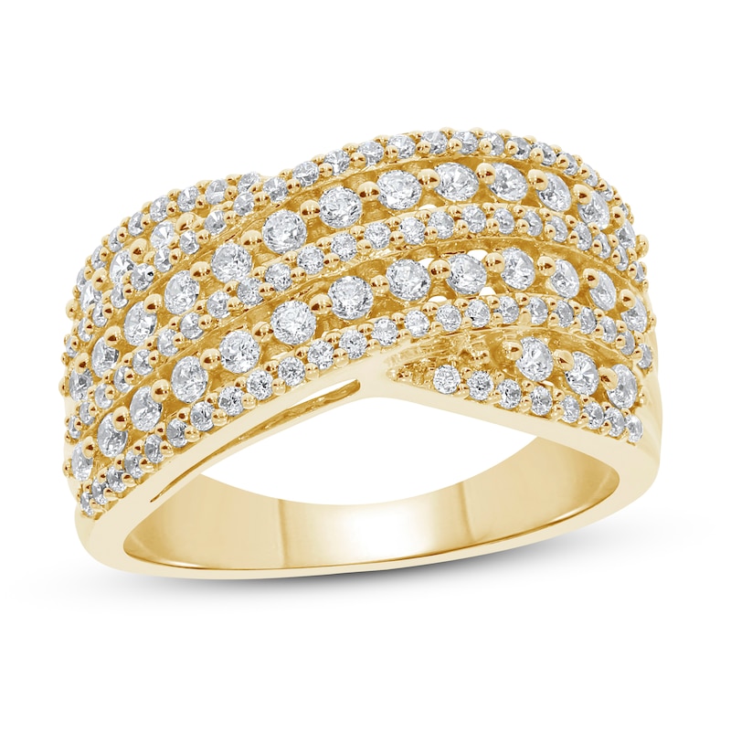 Diamond Fashion Ring 1 ct tw Yellow Gold Plated