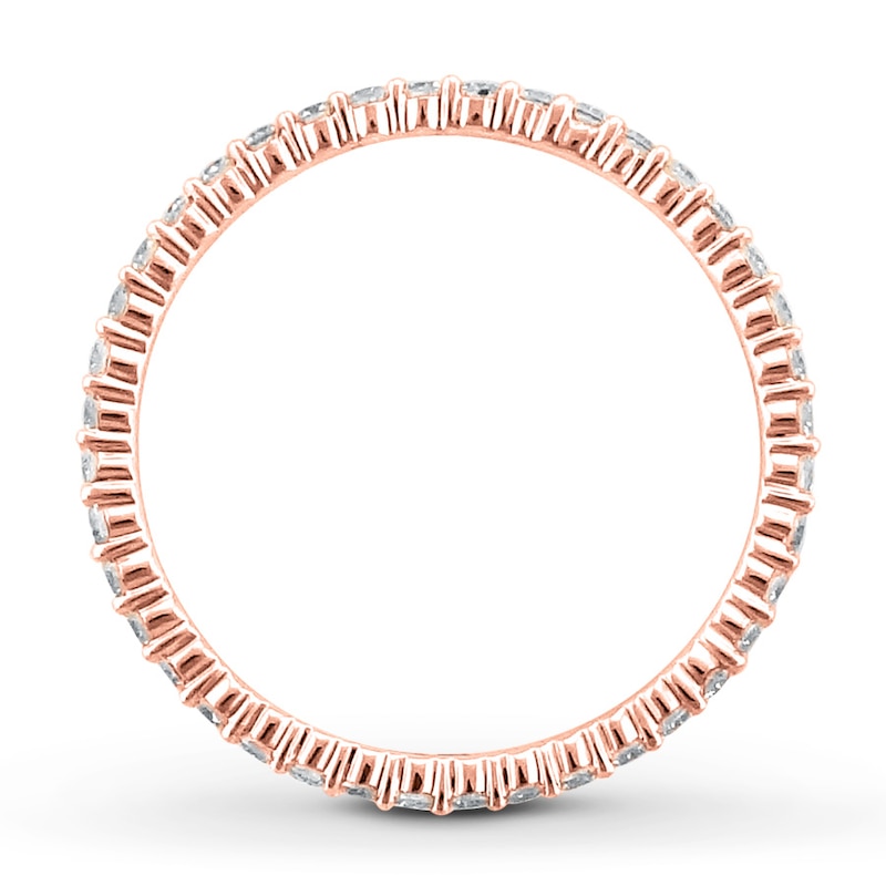Diamond Eternity Ring 1/2 ct tw Round-cut Rose Gold Plated
