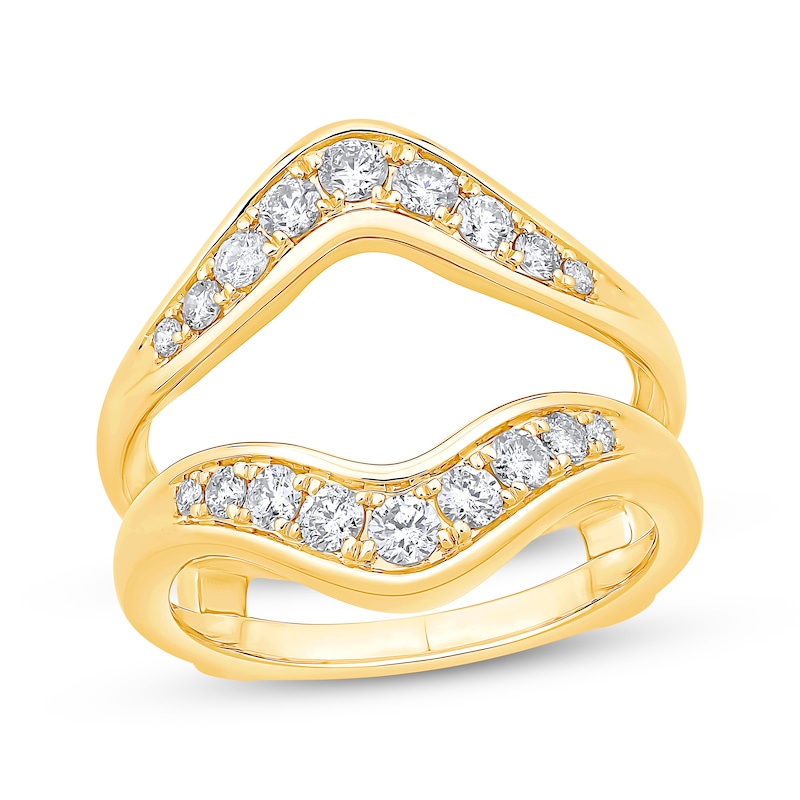 Diamond Enhancer Ring 5/8 ct tw Yellow Gold Plated