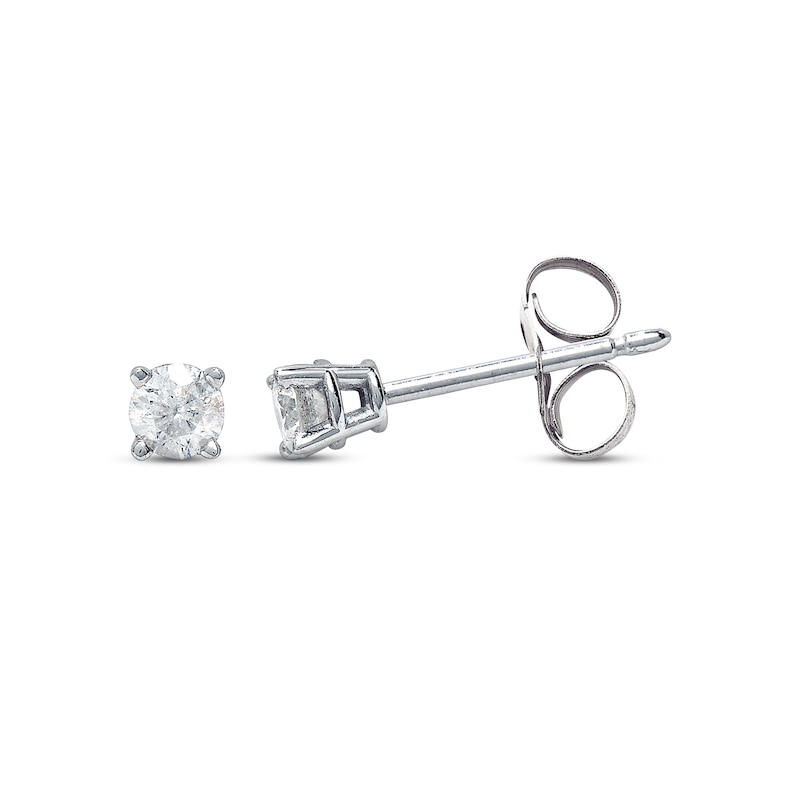 Diamond Earrings 1/2 ct tw Round-cut White Gold Plated