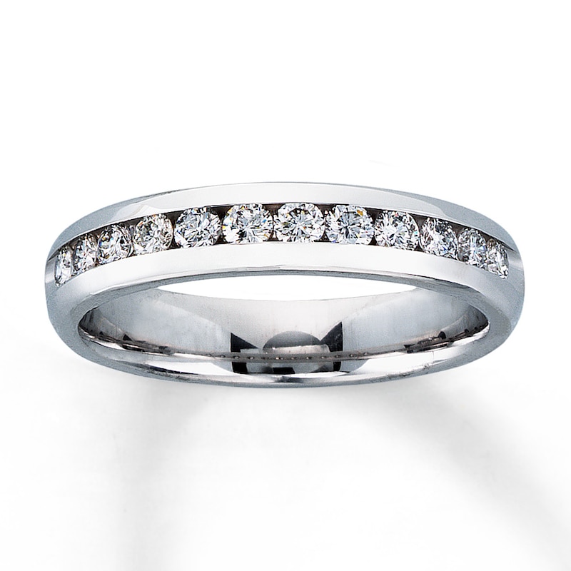 Anniversary Band 1/2 ct tw Round-cut Diamonds White Gold Plated