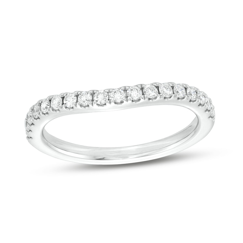 THE LEO First Light Diamond Wedding Band 1/3 ct tw White Gold Plated